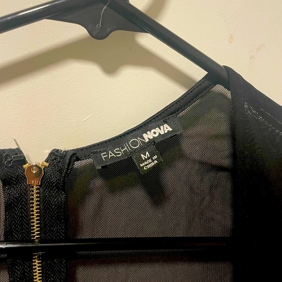 Mesh black mini dress - Picture 3 of 3